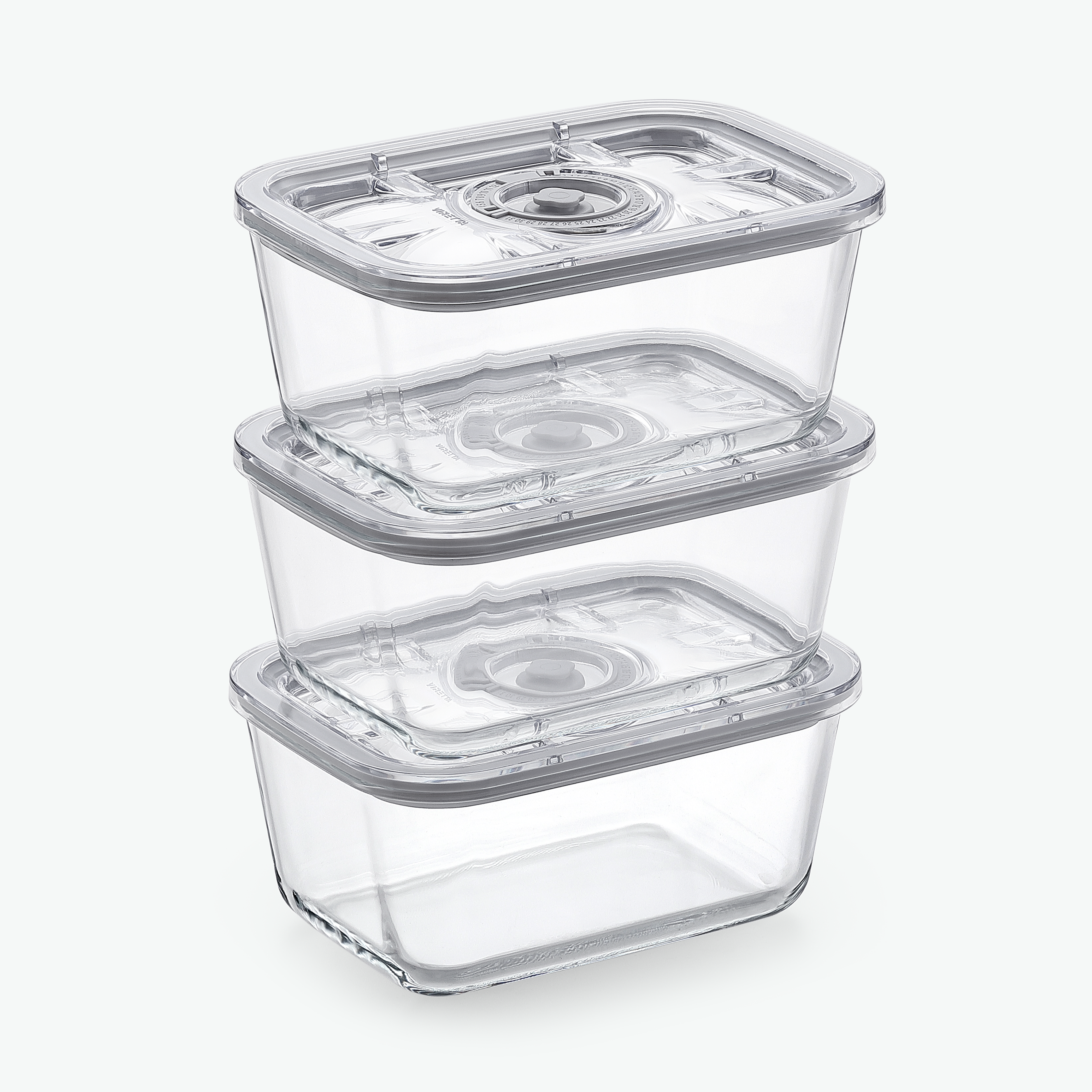 Vakuumbehälter aus Glas – Trio-Set (3er-Pack)