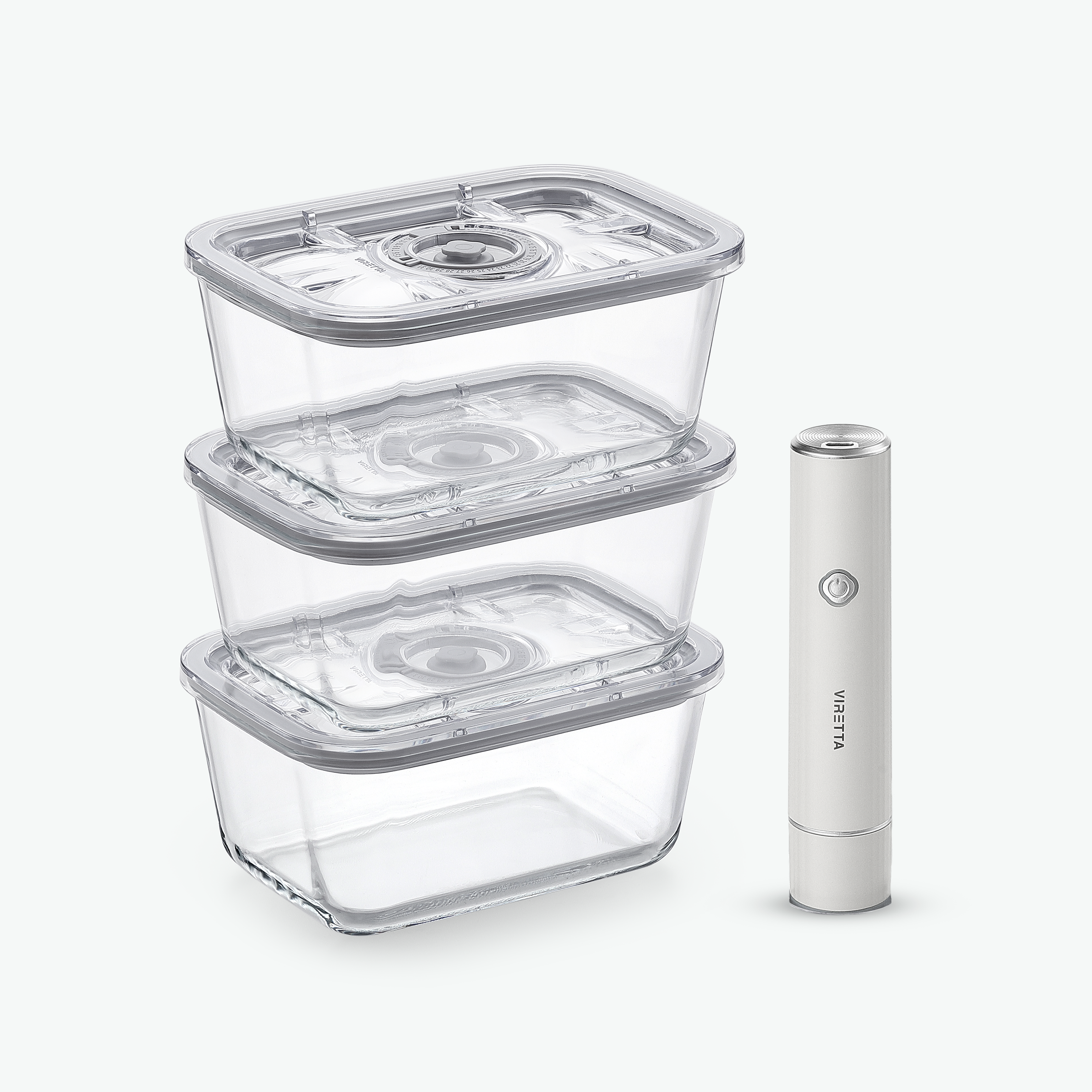 Vakuumbehälter aus Glas – Trio-Set (3er-Pack)