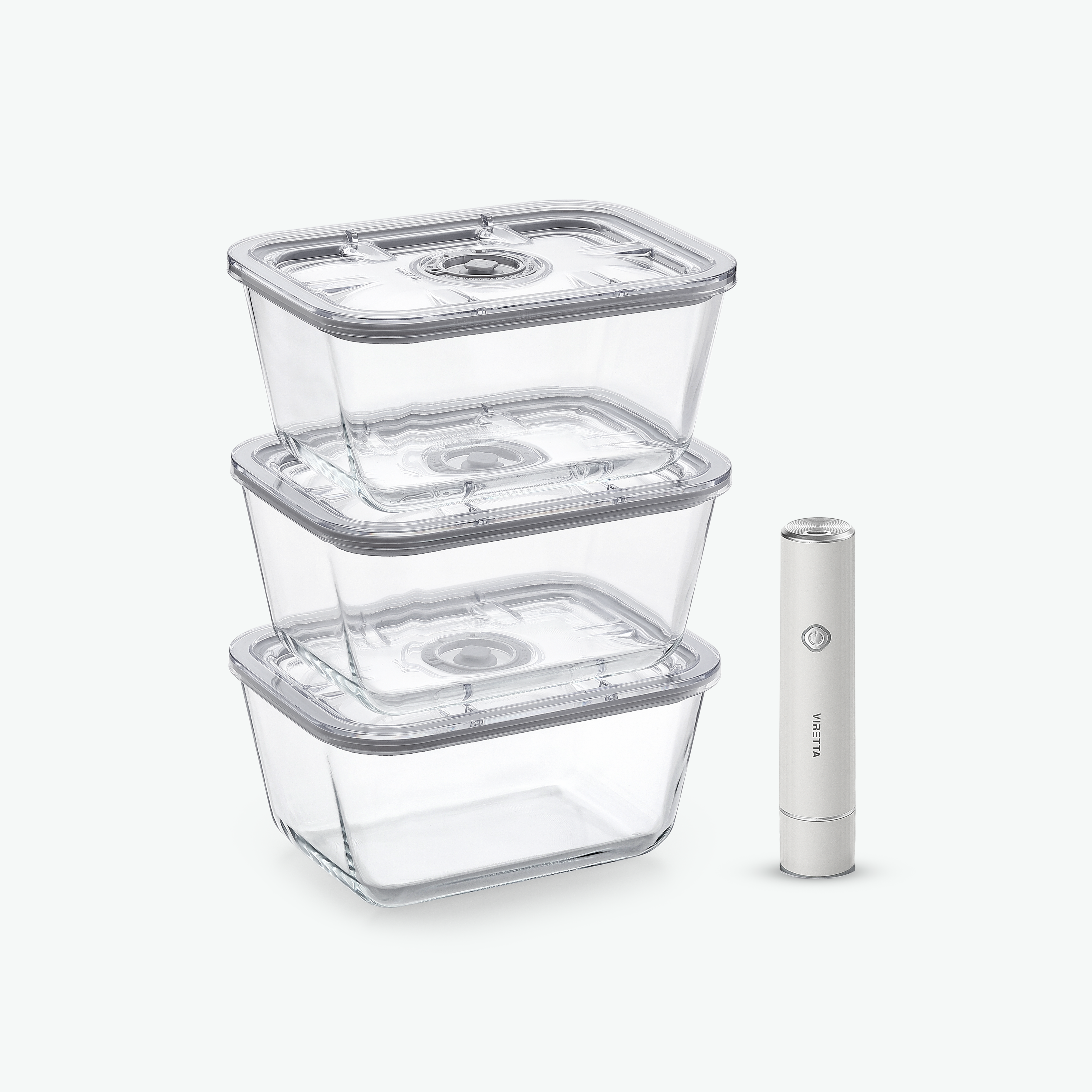 Vakuumbehälter aus Glas – Trio-Set (3er-Pack)