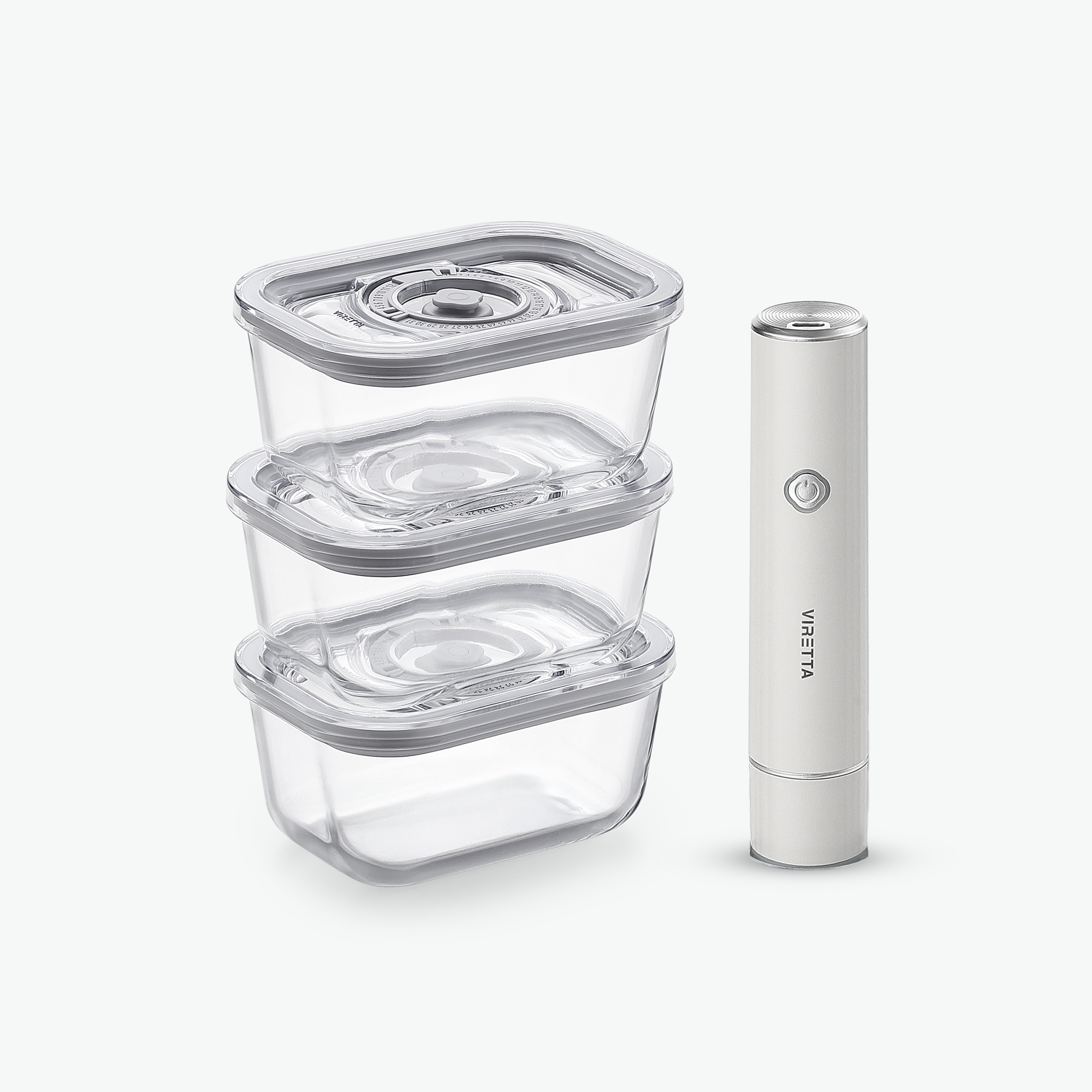 Vakuumbehälter aus Glas – Trio-Set (3er-Pack)