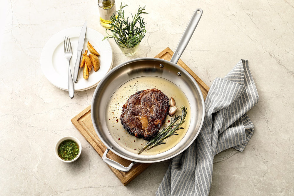 Bratpfanne Ø30 mit gebratenem Ribeye