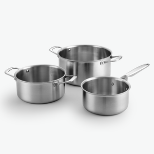 3-ply Pfannen- & Topfset - Edelstahl