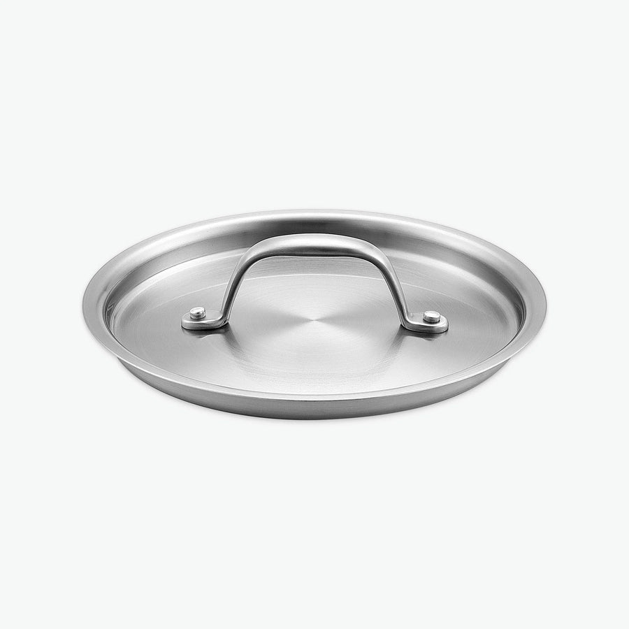 Edelstahldeckel für die 3-Ply-Serie, Ø18 cm, schräg von vorn