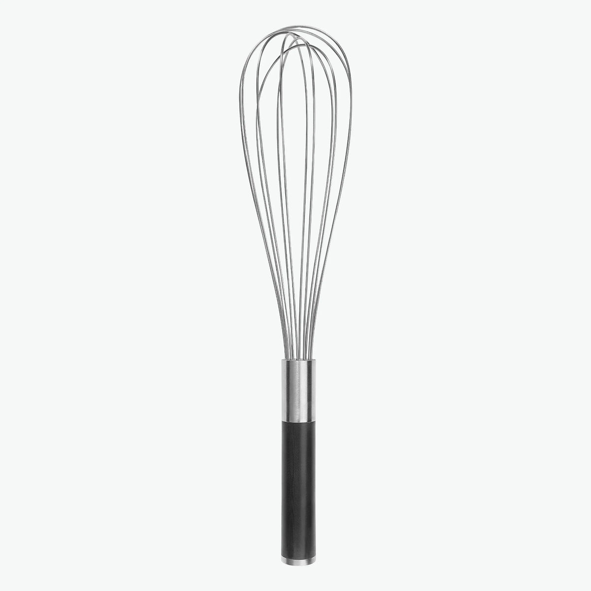 31 cm langer Schneebesen aus Edelstahl mit Griff aus G-10, von vorn