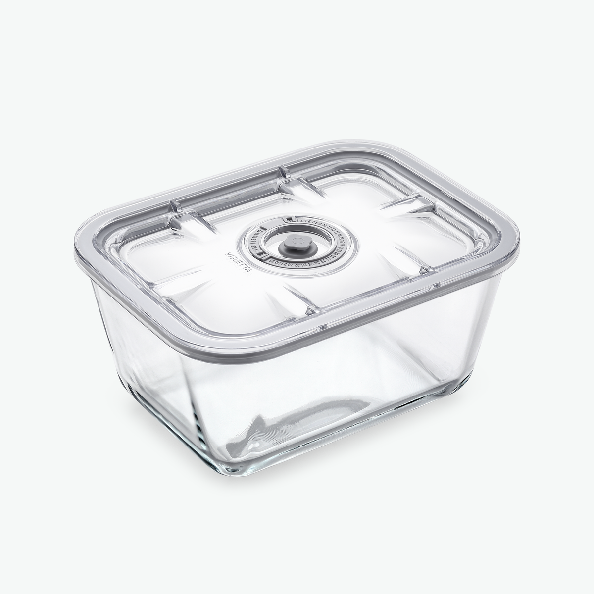 Vakuumbehälter aus Glas, 2600 ml, mit Deckel, schräg von vorn