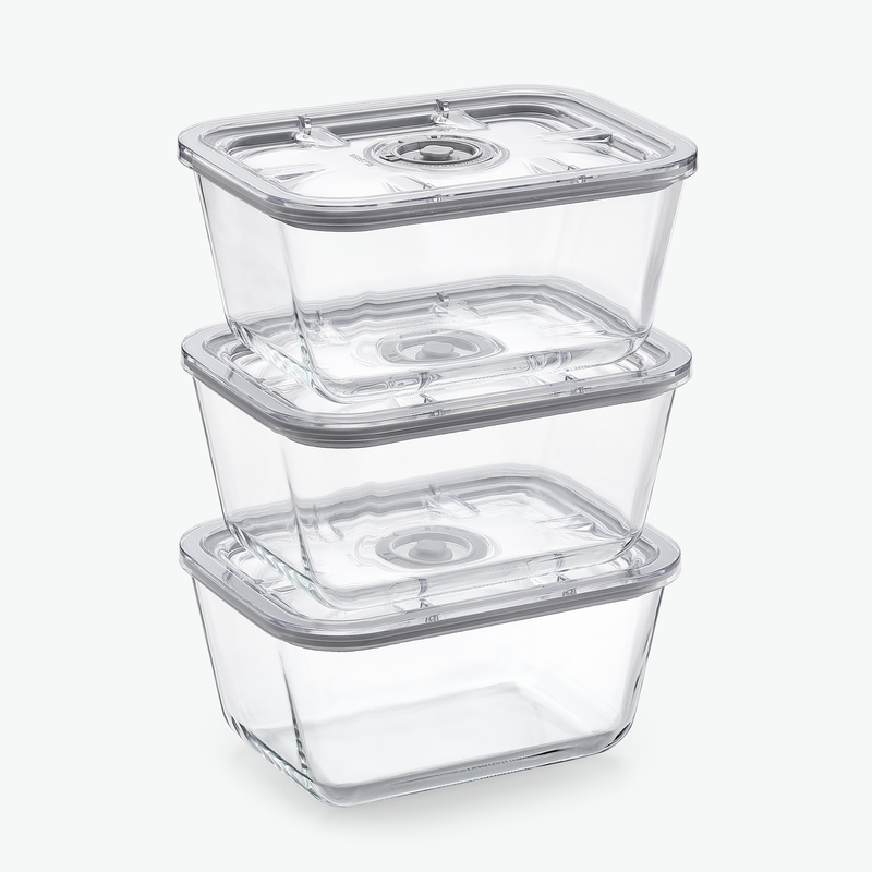 Vakuumbehälter aus Glas – Trio-Set (3er-Pack)