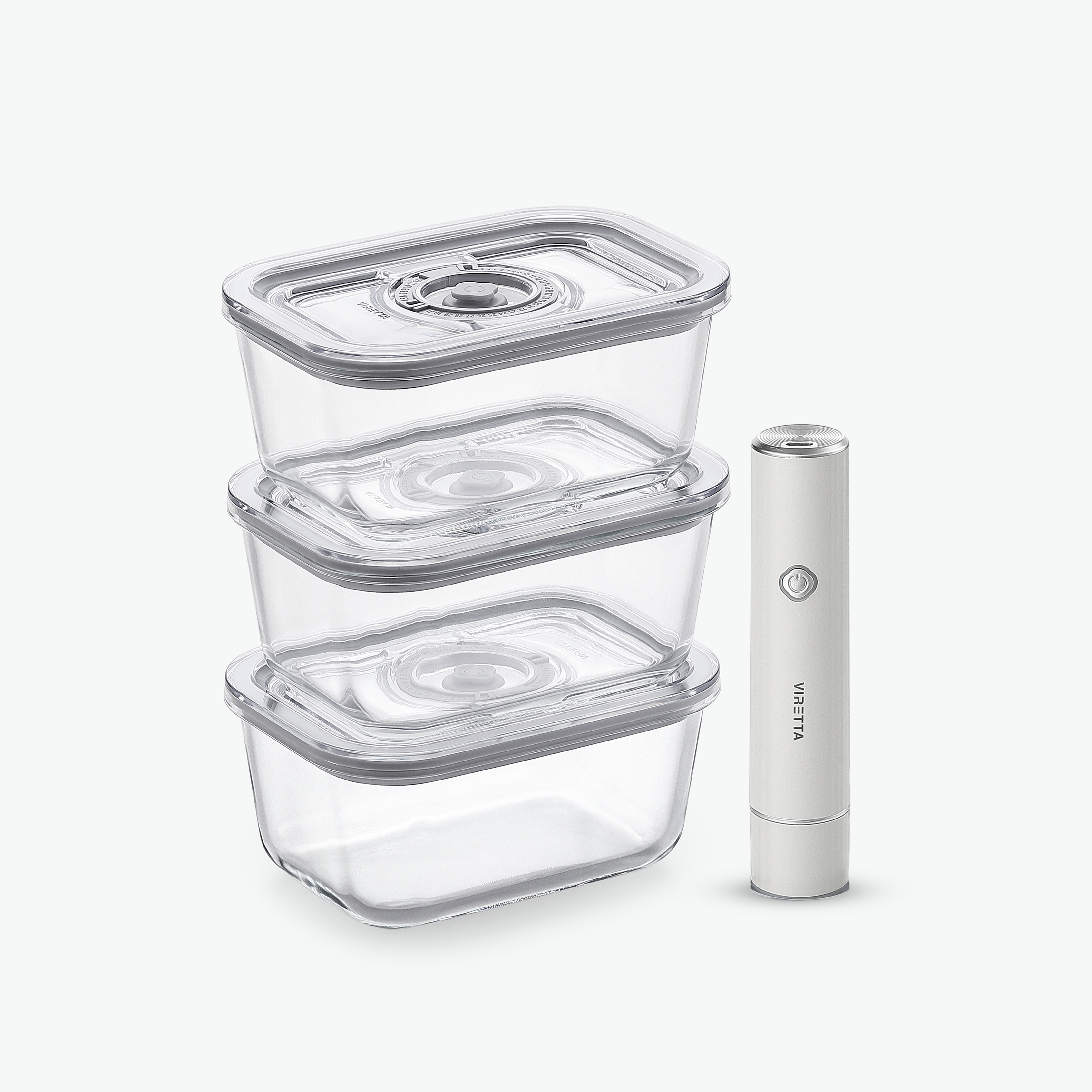 Vakuumbehälter aus Glas – Trio-Set (3er-Pack)
