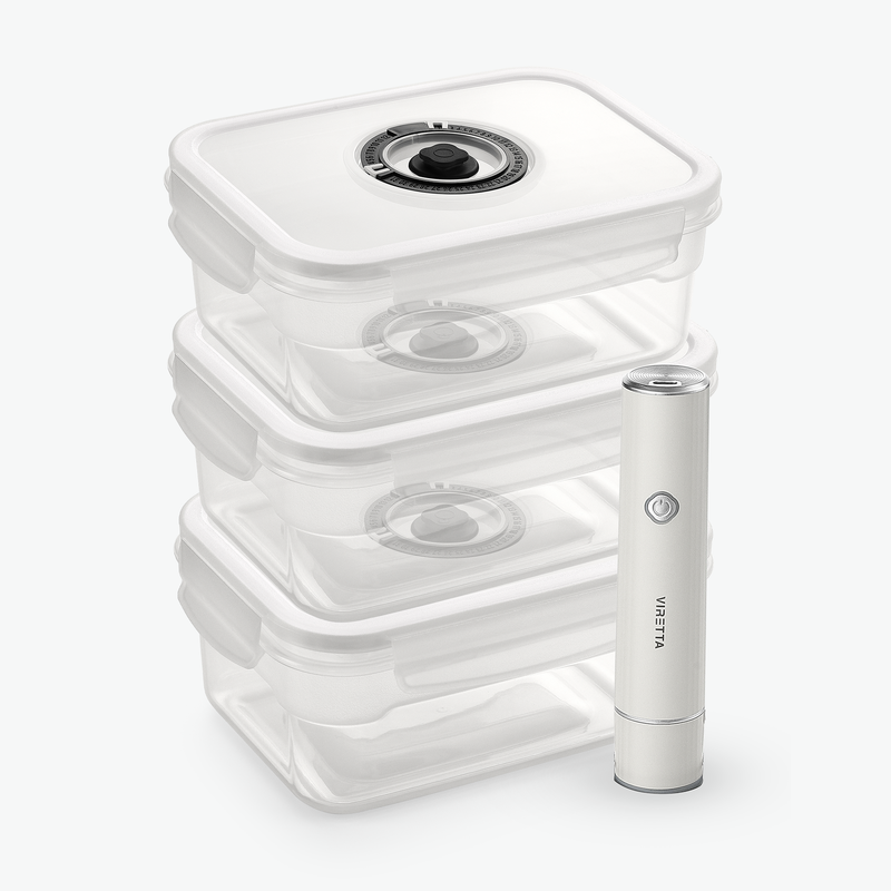 Plastic Vacuum Container – Trio Set (3-Pack)
