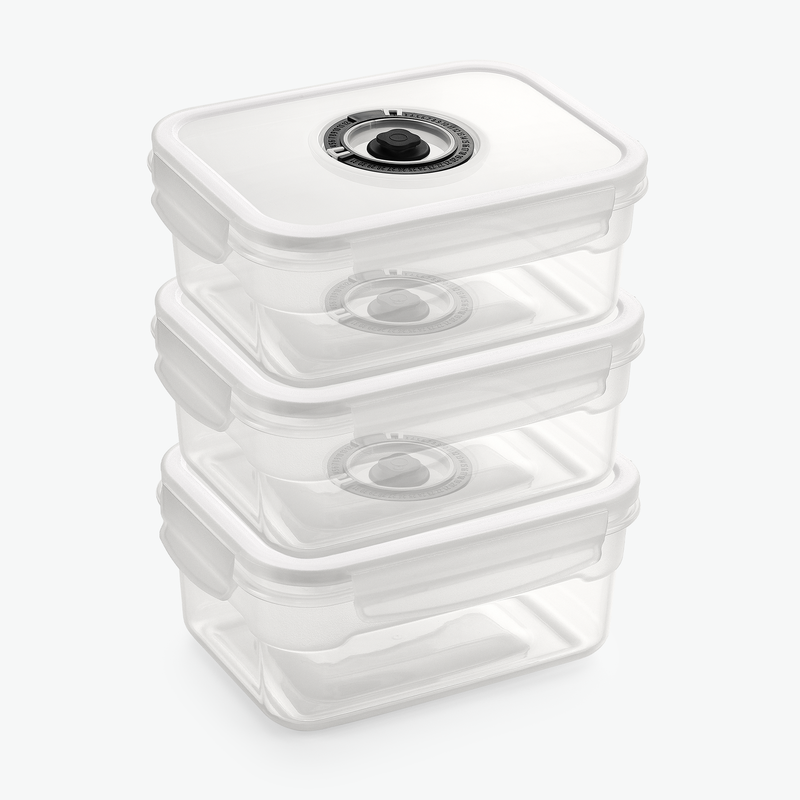 Plastic Vacuum Container – Trio Set (3-Pack)