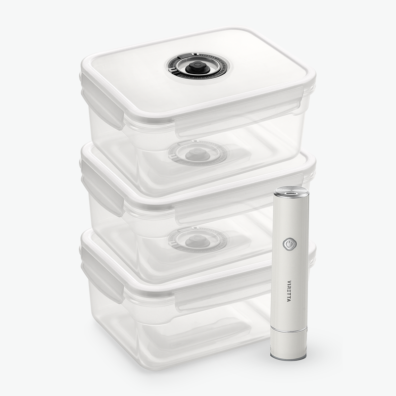Plastic Vacuum Container – Trio Set (3-Pack)