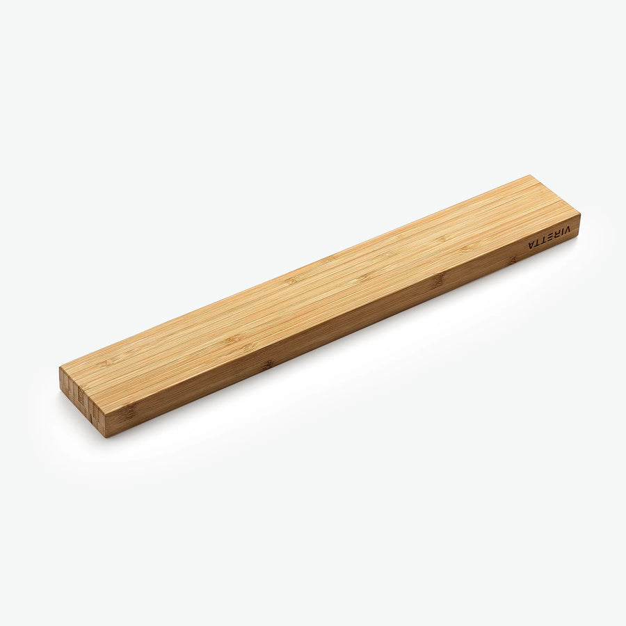 Messermagnet aus Bambus, 40 cm, schräg von oben