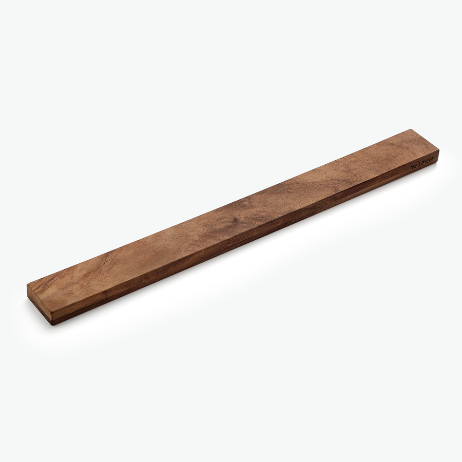 Messermagnet aus Walnuss, 60 cm, schräg von oben